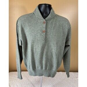 Vintage 90s Patagonia 100% Wool 2 Button Sweater Green Men’s Size See Details